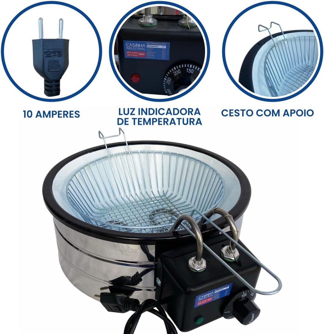 Fritadeira Elétrica Tacho Esmalte Redondo 3,5L (110) | É bom mesmo? Descubra antes de comprar - Image 3