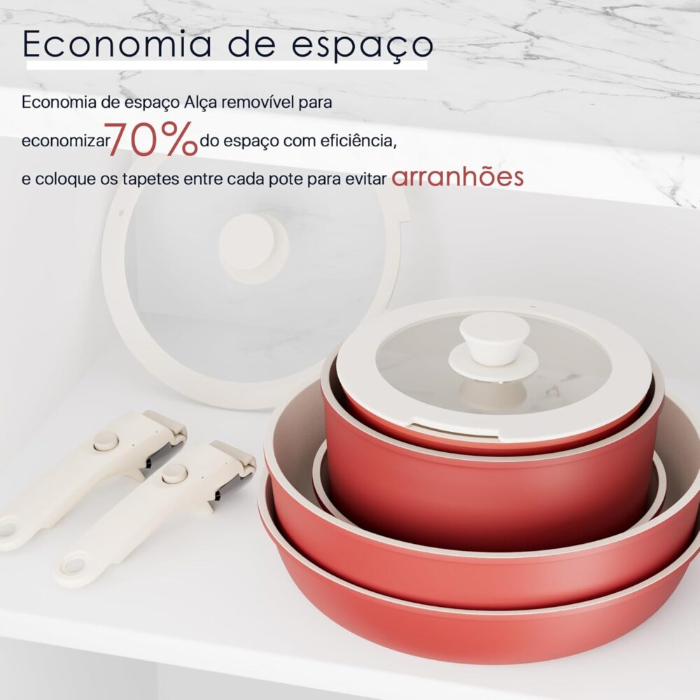 Jogo De Panelas 15 Peças, Conjunto De Panelas Antiaderentes ... - Image 3