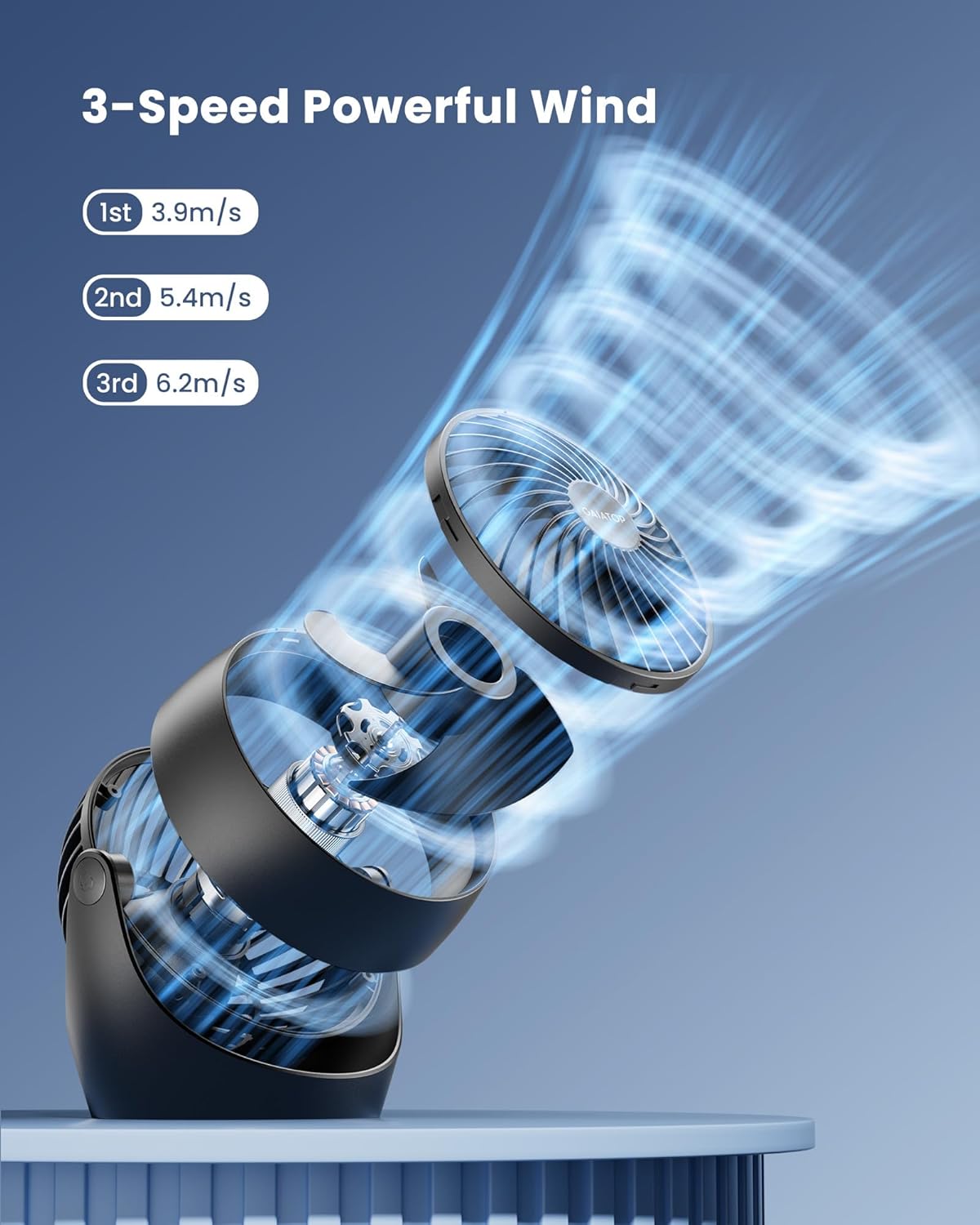 gaiatop Ventilador de mesa, ventiladores de circulação de ar... - Image 5