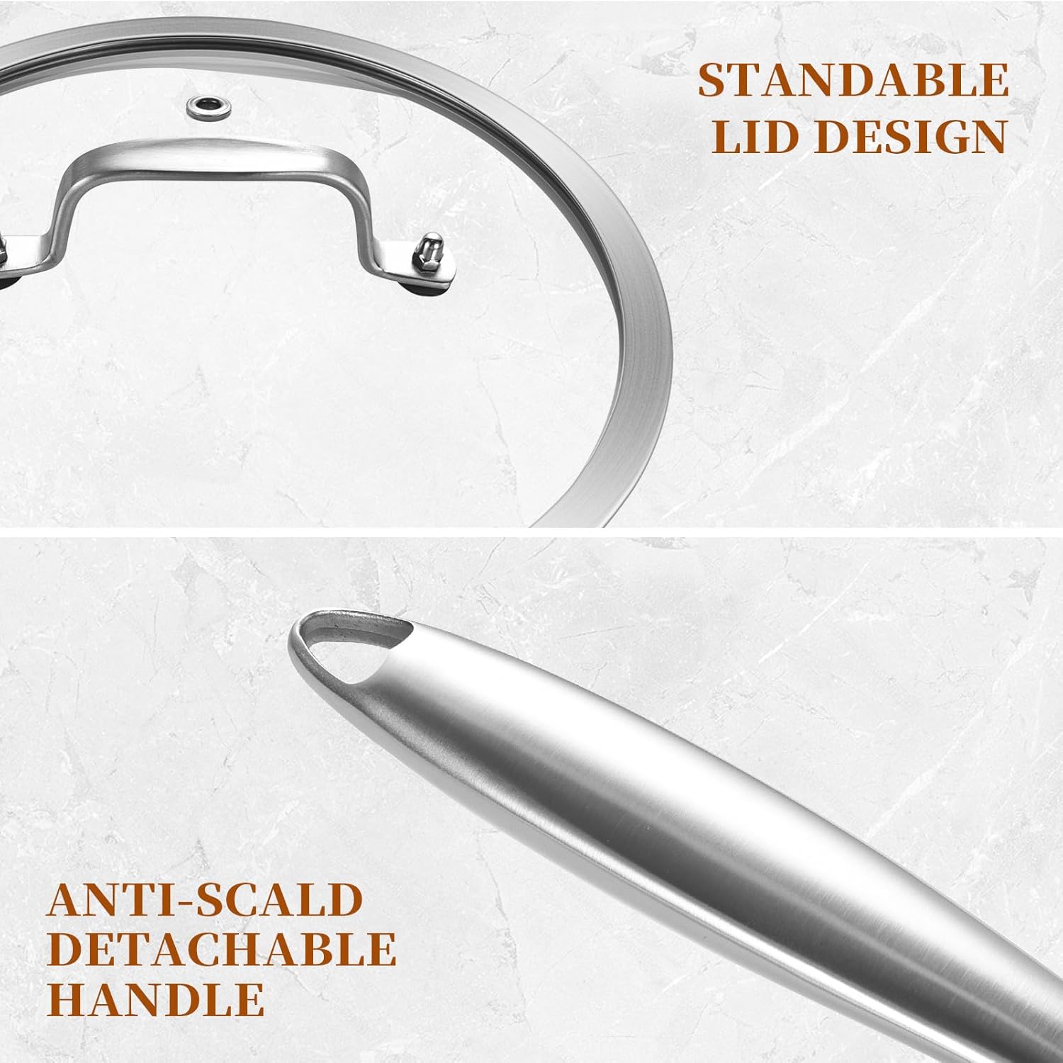 LOLYKITCH Conjunto de panelas de aço inoxidável Tri-Ply para... - Image 6