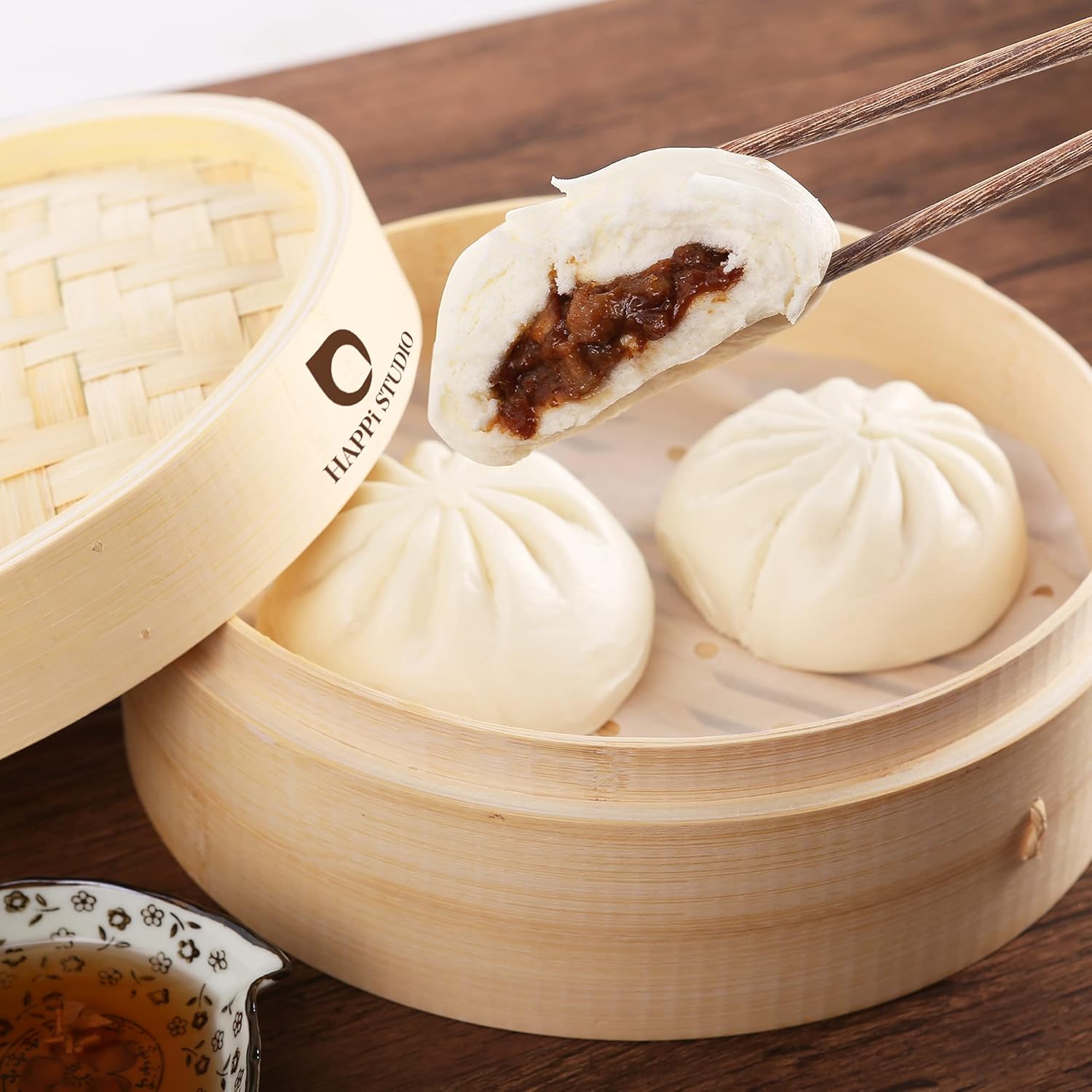 HAPPI STUDIO Vaporizador de bambu, 25 cm, vaporizador de ali... - Image 8