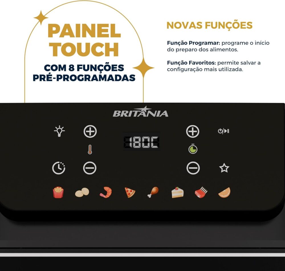 Air Fryer Oven Britânia 11L 8 Funções 1800W BAF11A 220V | É bom mesmo? Descubra antes de comprar - Image 3