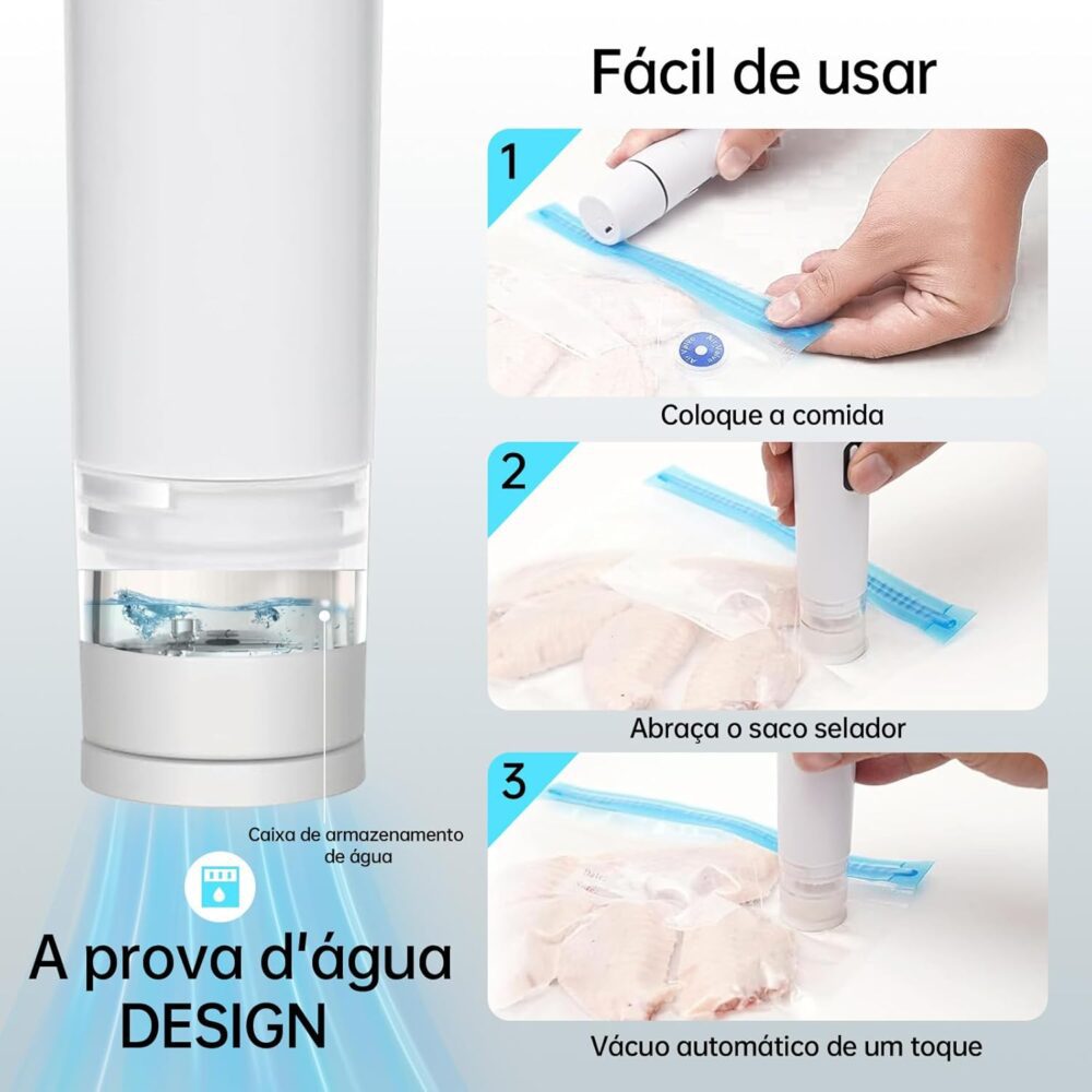 Seladora Vácuo Portátil Automática Bivolt, Kit com 30 Sacos ... - Image 4