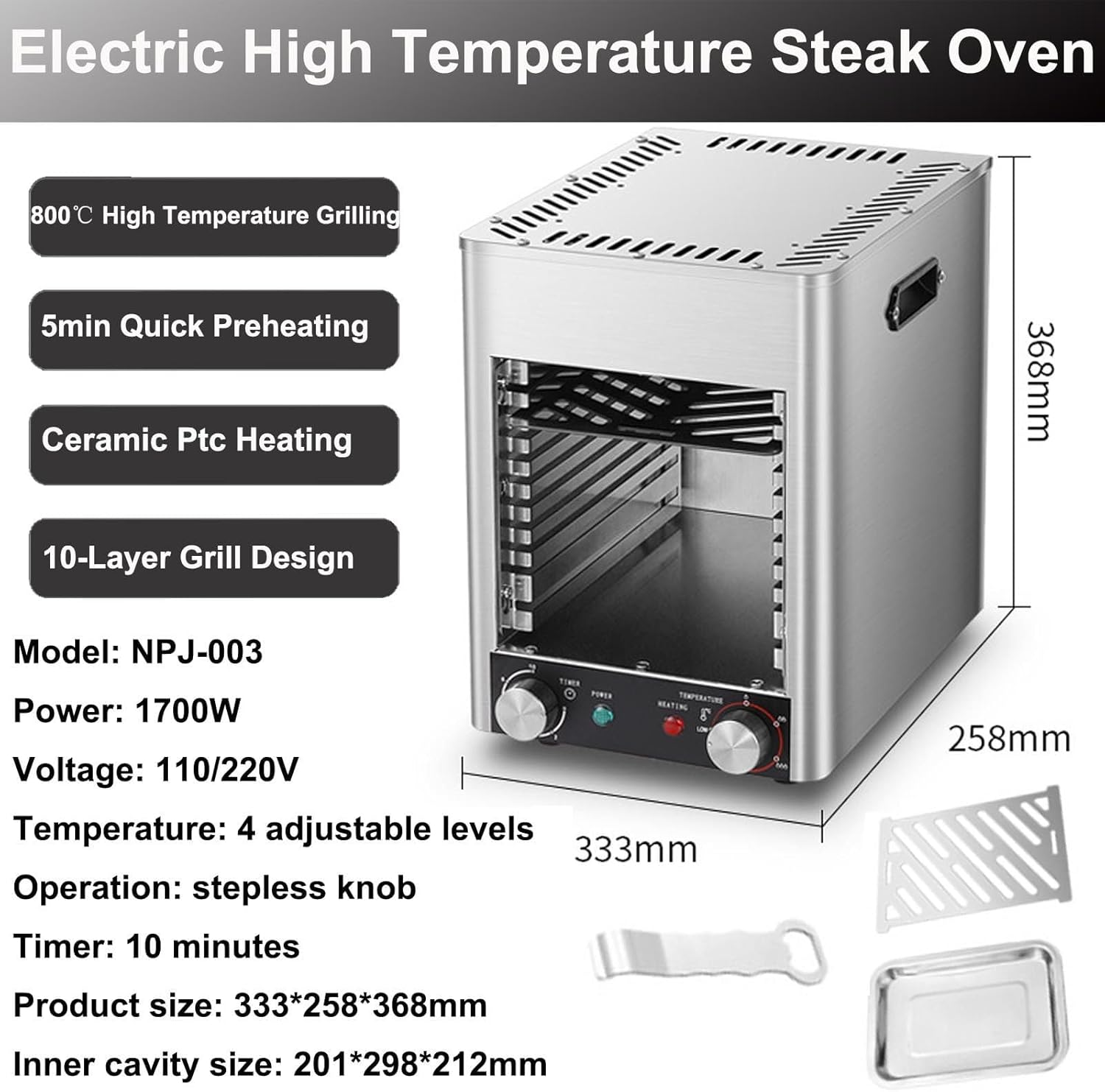 GSWWJG Forno de carne, forno de piza, grelha elétrica para, ... - Image 7