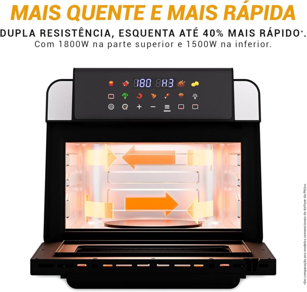 Air Fryer Oven Philco 15L Dupla Resistência 1800W PAF15B 127... | É bom mesmo? Descubra antes de comprar - Image 3