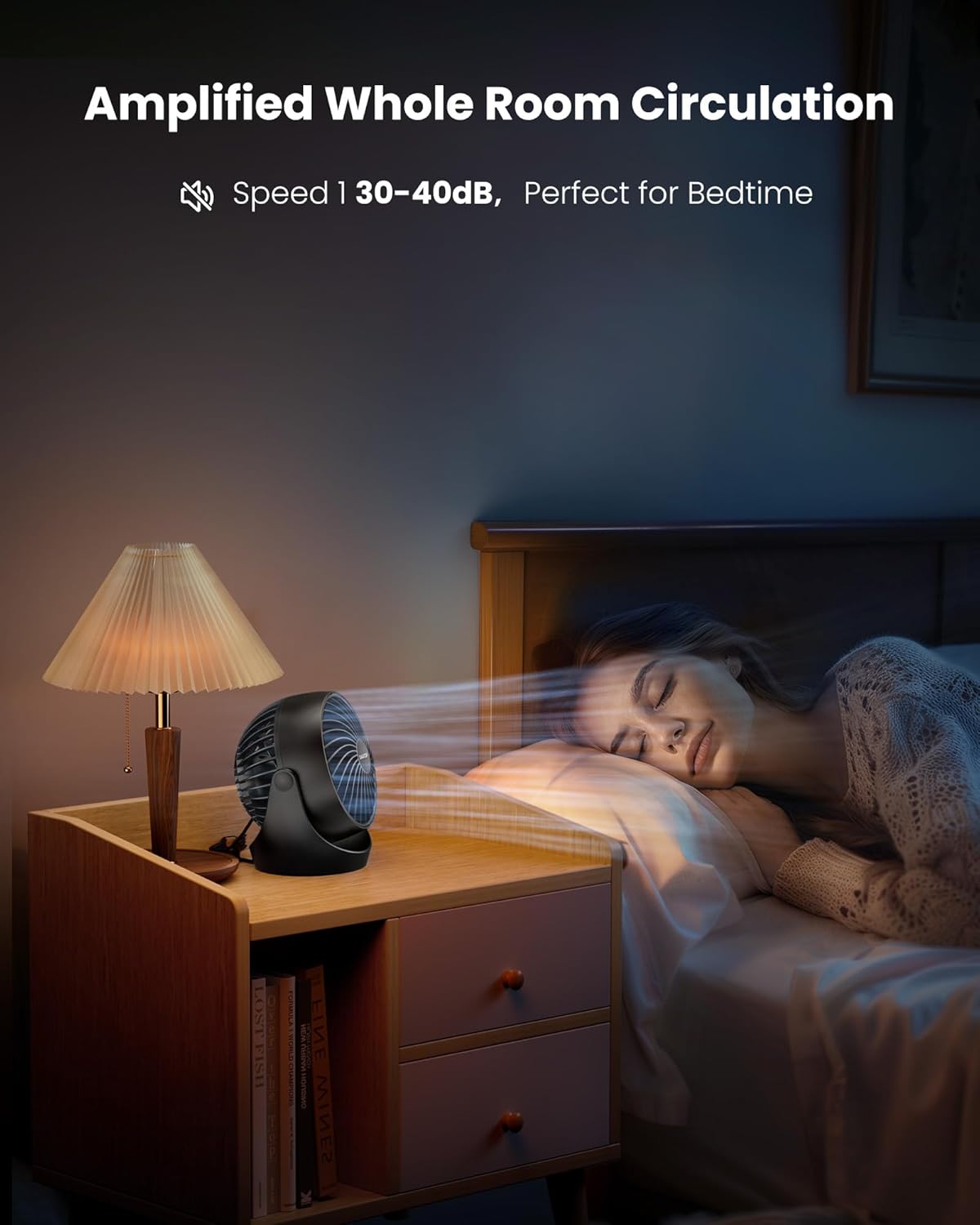 gaiatop Ventilador de mesa, ventiladores de circulação de ar... - Image 3