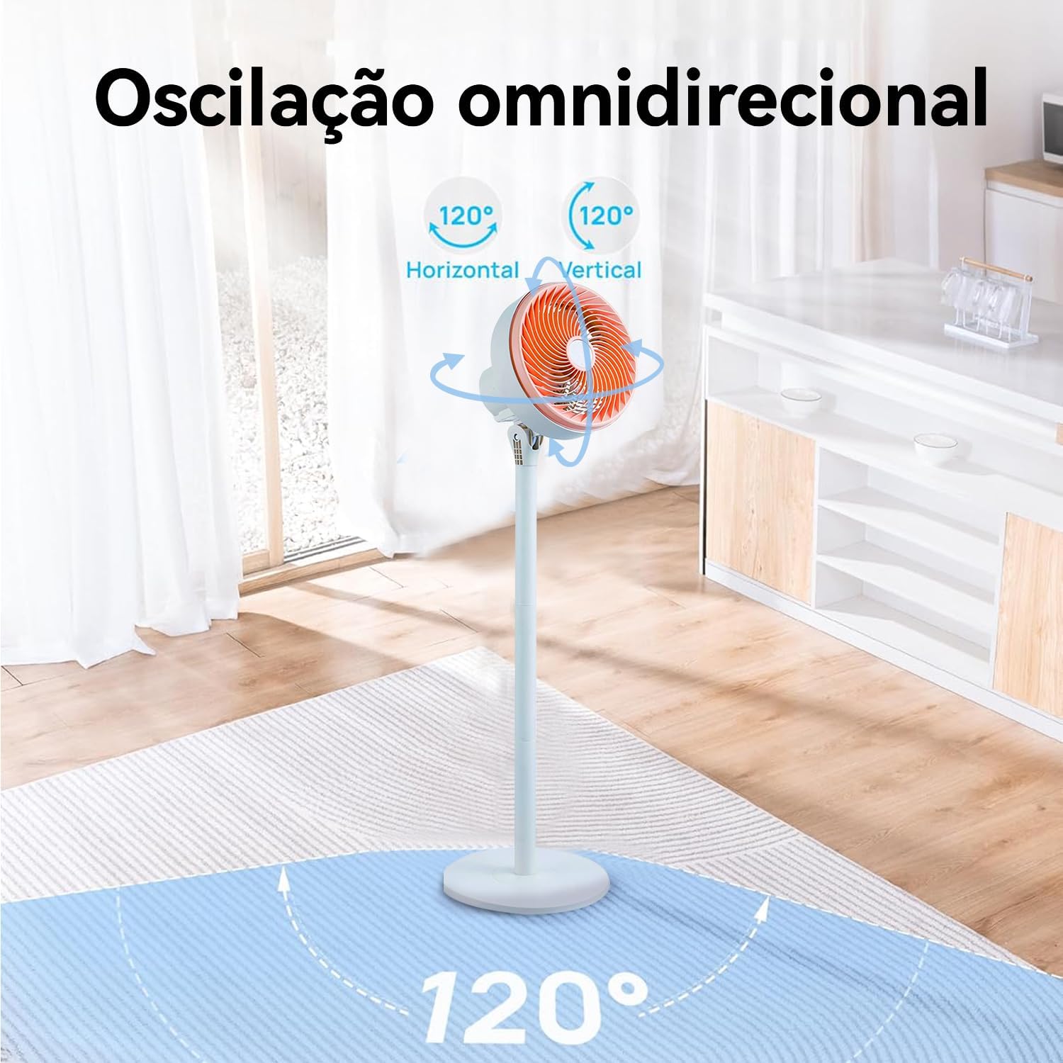 Ventilador de Coluna Vintage Ventilador Circulador de Ar de ... - Image 3