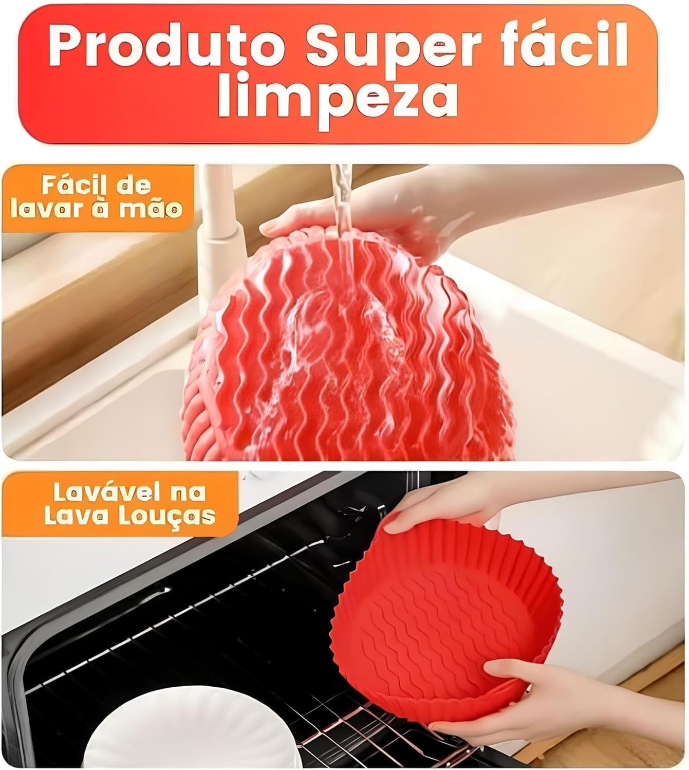 Kit 6 Formas de Silicone Reutilisáveis Redonda para Air Frye... | É bom mesmo? Descubra antes de comprar - Image 4