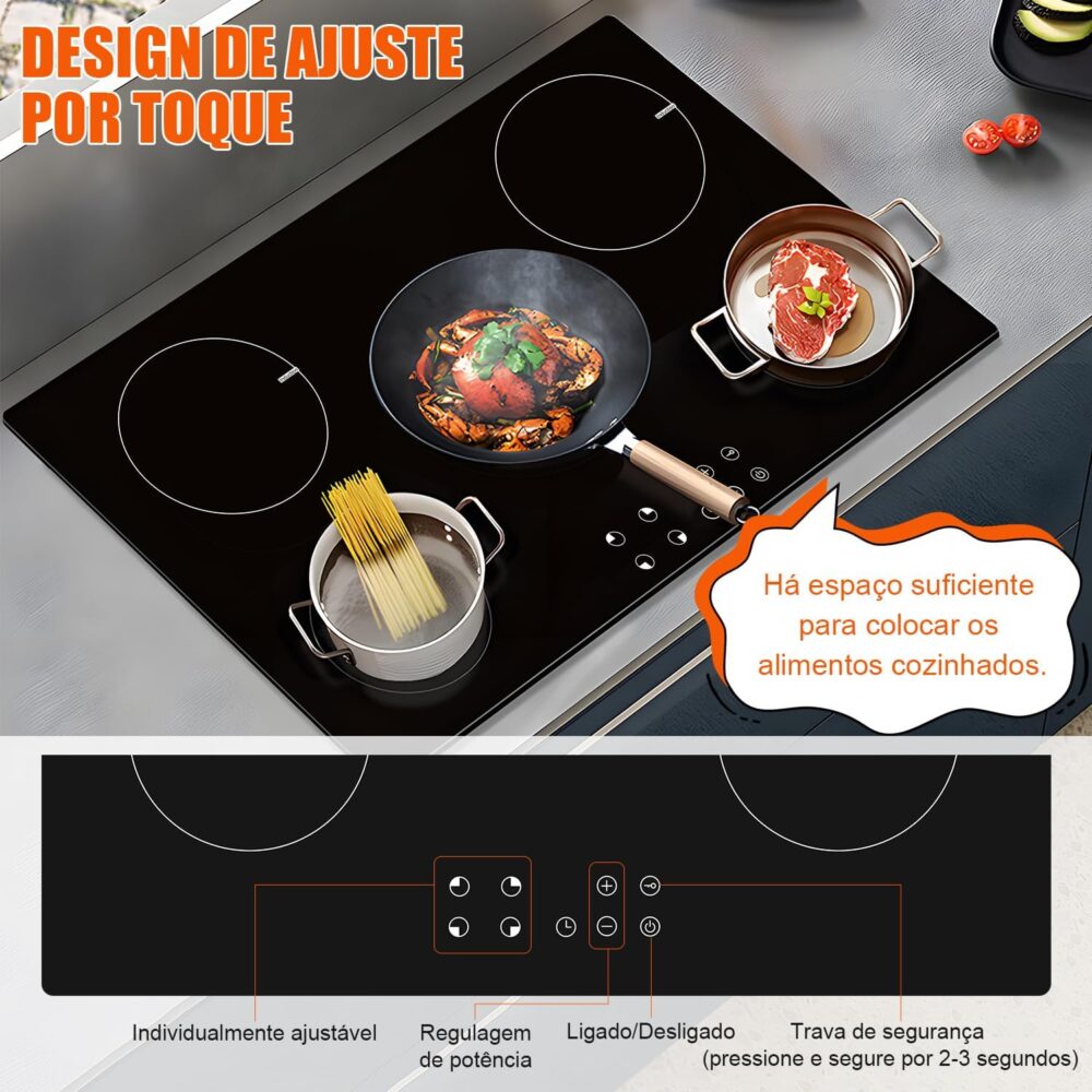 Latdya 220V Cooktop por Indução 4 Bocas com Trava de Seguran... - Image 4