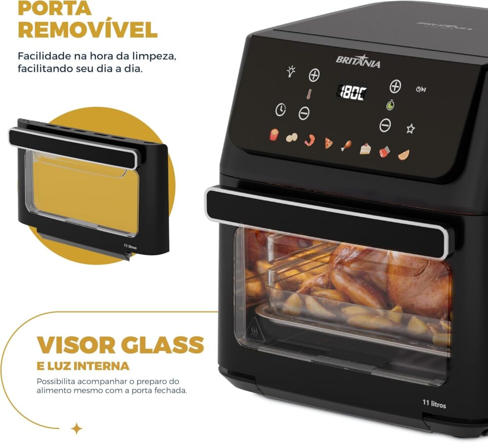 Air Fryer Oven Britânia 11L 8 Funções 1800W BAF11A 220V | É bom mesmo? Descubra antes de comprar - Image 4