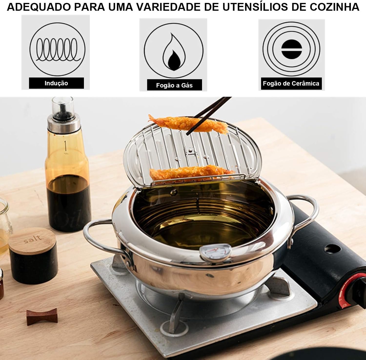 Fritadeira Oleo, Fritadeira Japonesa em Aço Inox, 20cm, 3.4L... | É bom mesmo? Descubra antes de comprar - Image 3