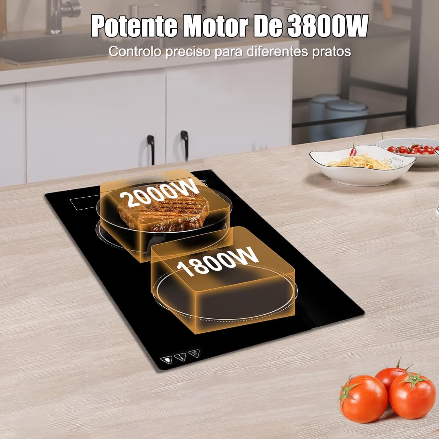 Zenkon Cooktop Indução 2 Bocas, Fogão Indução Touch Screen 2... - Image 2