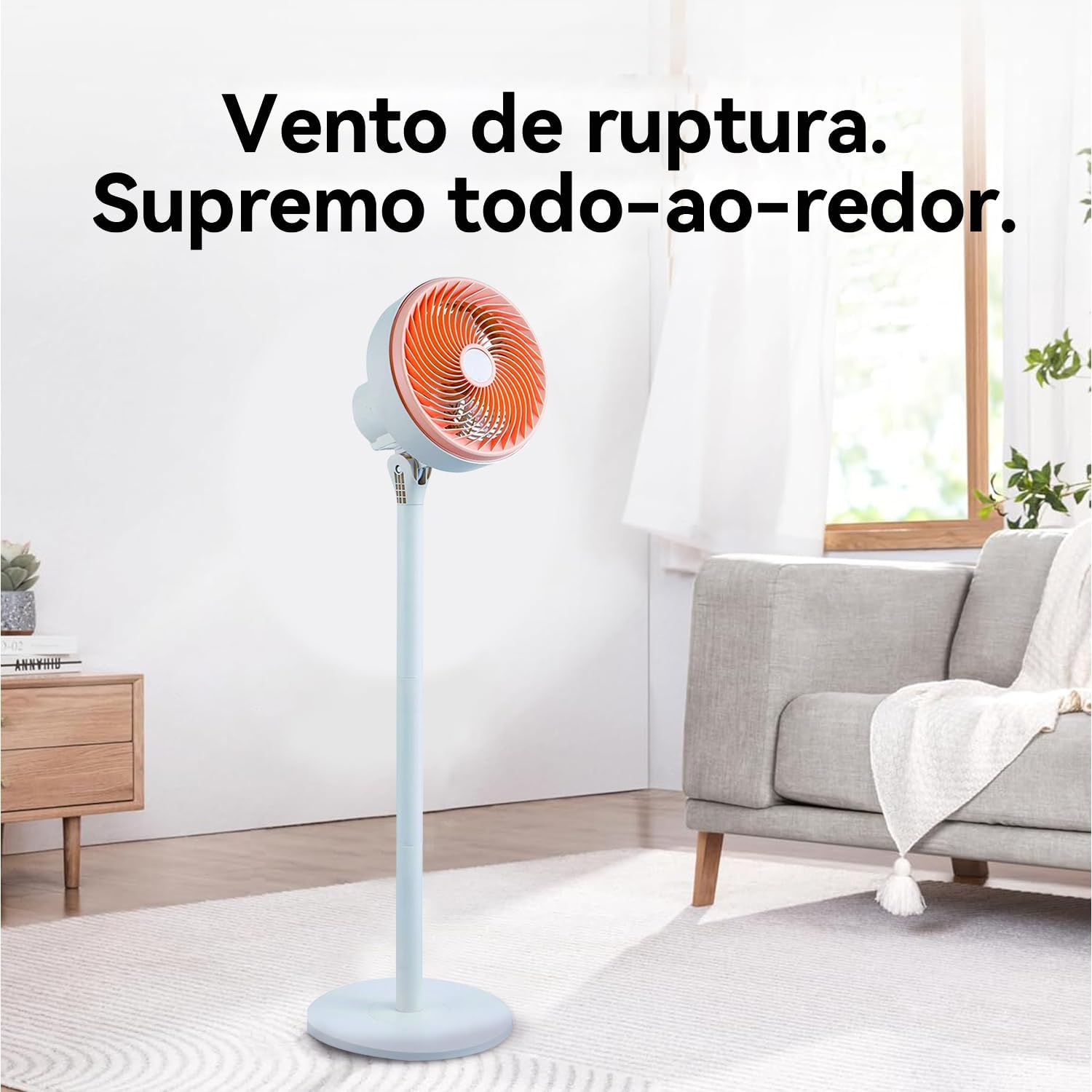 Ventilador de Coluna Vintage Ventilador Circulador de Ar de ... - Image 2