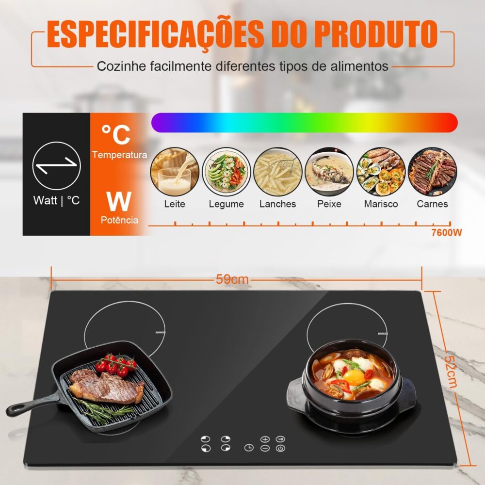 Latdya 220V Cooktop por Indução 4 Bocas com Trava de Seguran... - Image 2
