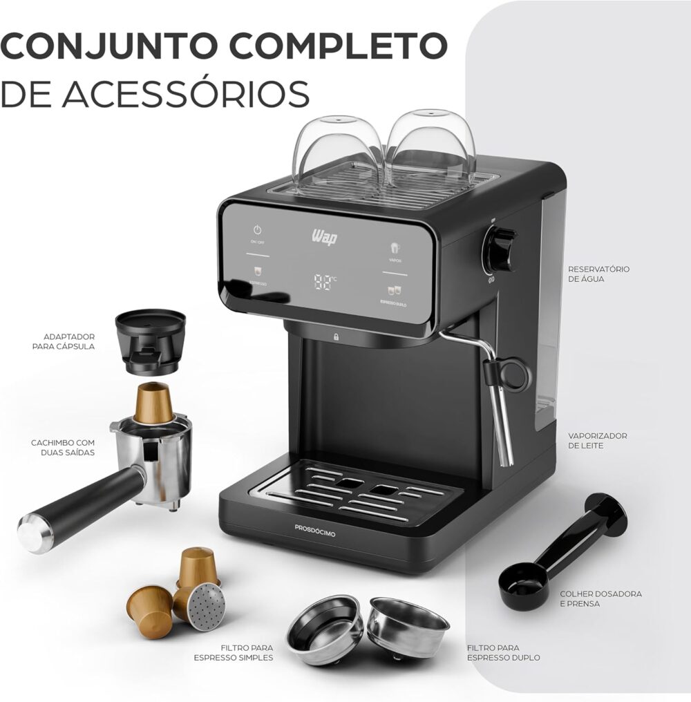 WAP Cafeteira Espresso Digital AROMA PRIME WCM20, Filtro em ... | É bom mesmo? Descubra antes de comprar - Image 17