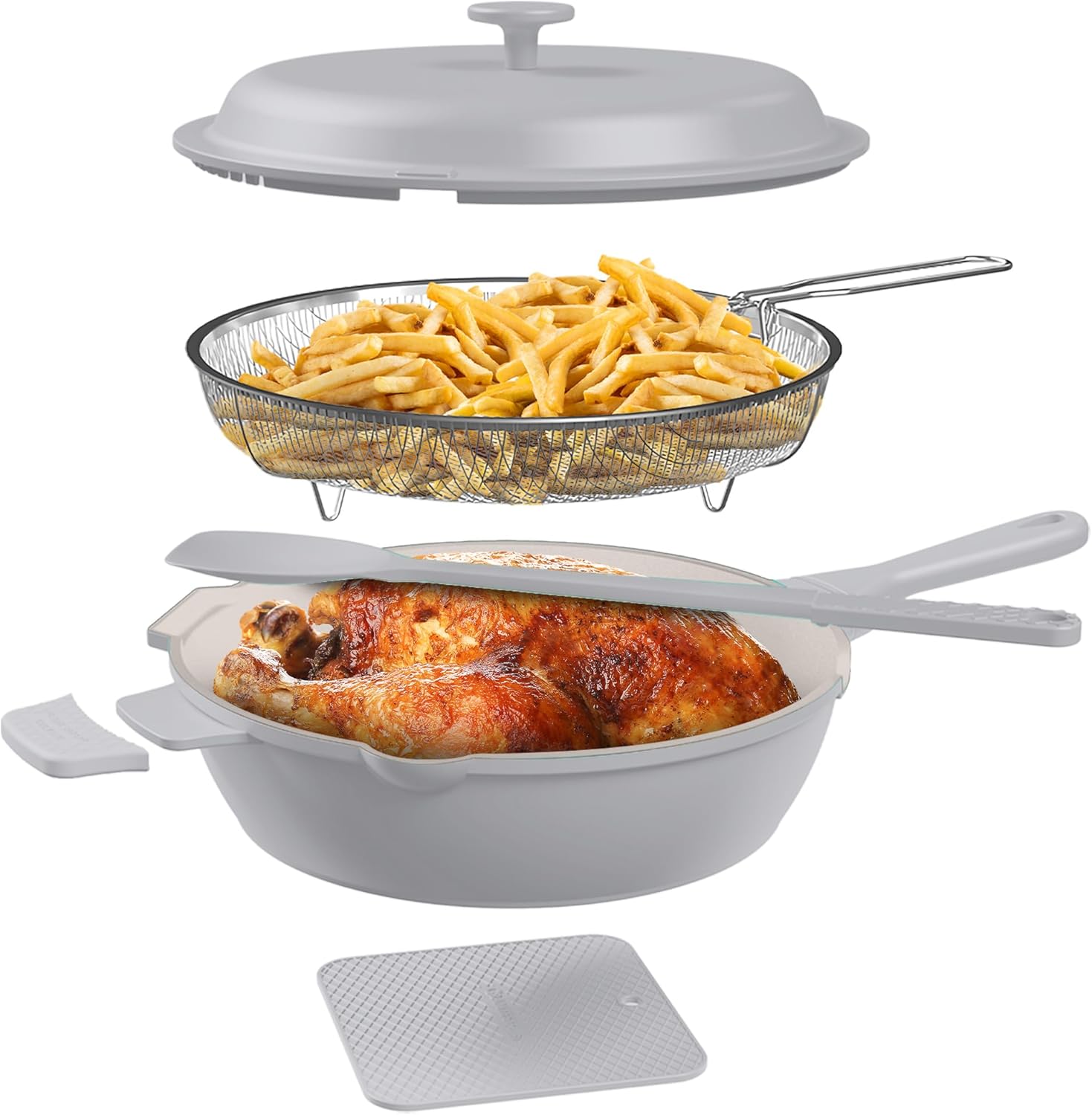 Granitestone Panela De Cerâmica Zuka 10 Em 1, Frigideira Gra...