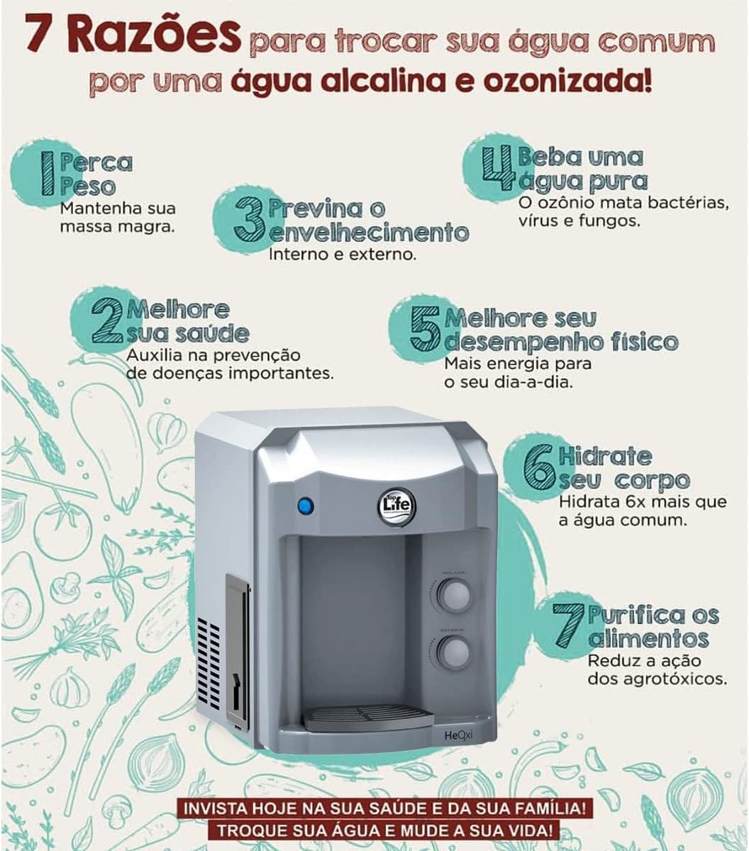 Purificador Agua Alcalina Ionizada com Ozônio Top Life (220,... | É bom mesmo? Descubra antes de comprar - Image 6