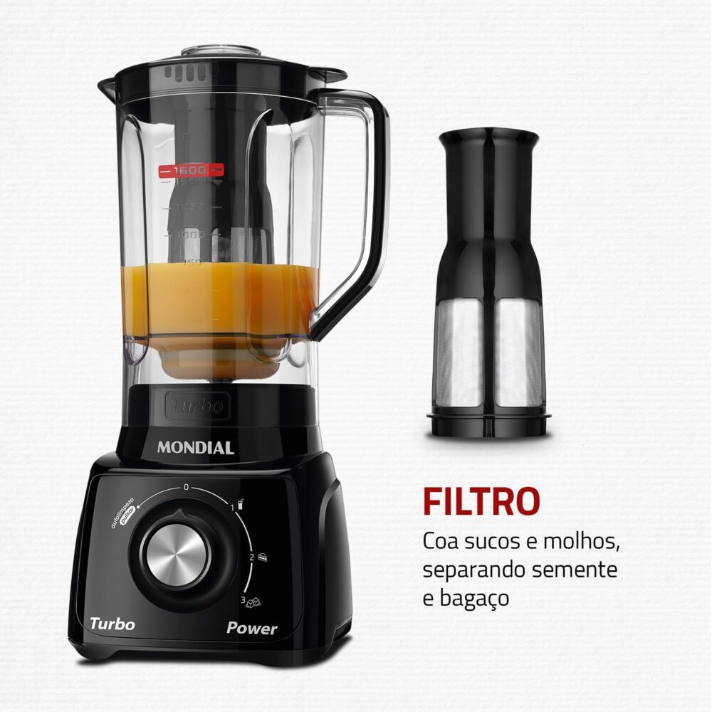 Liquidificador Mondial, Turbo Power 550W, 220V, Preto, 2,2 L... | É bom mesmo? Descubra antes de comprar - Image 4