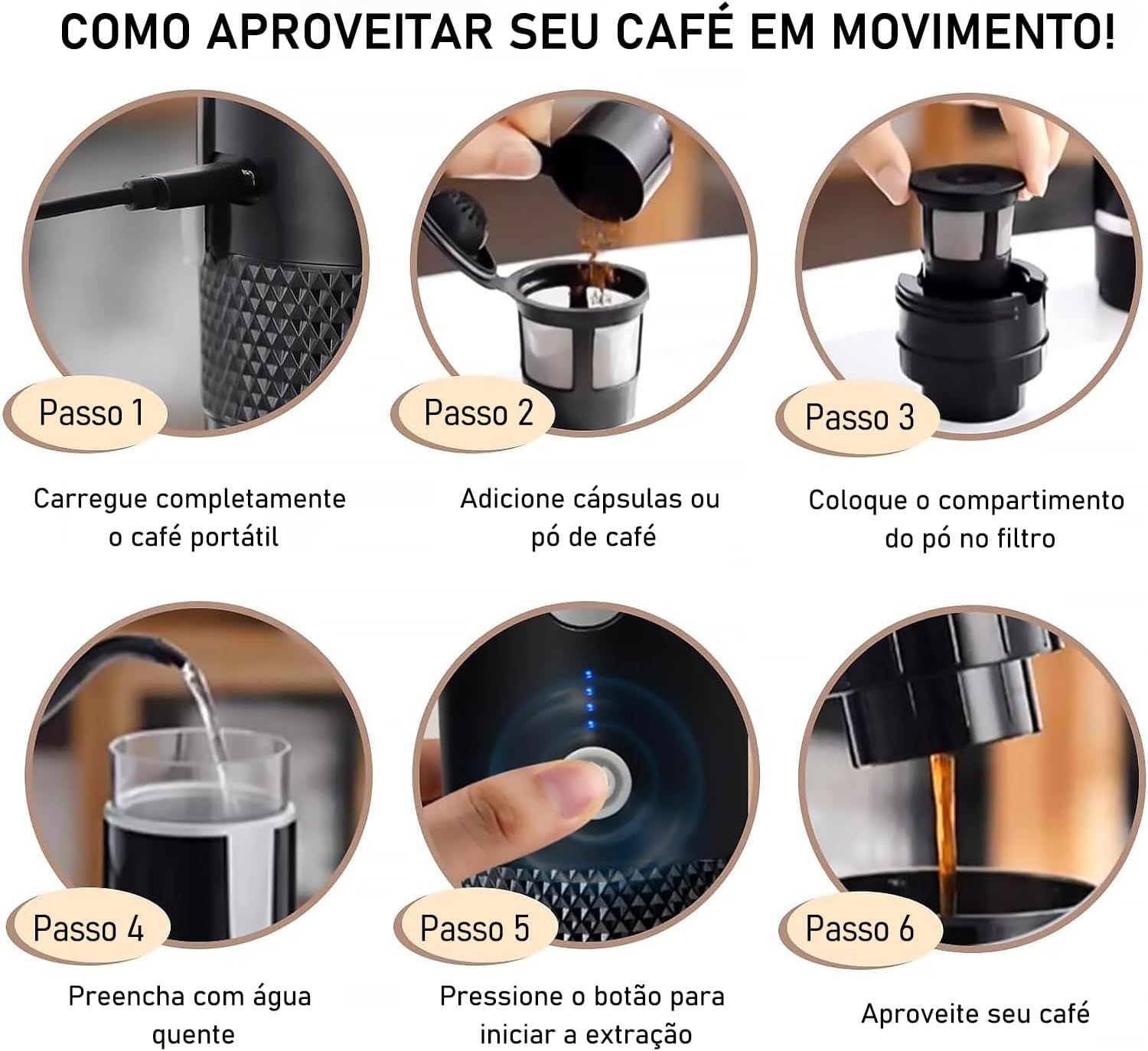 MáQuina de Café Portátil 2-Em-1 (Cápsulas + Moído), MáQuina ... - Image 6