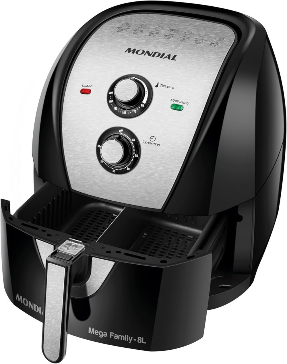 Fritadeira Sem Óleo Air Fryer 8L, Mondial, Preto/Inox, 1900W... | É bom mesmo? Descubra antes de comprar - Image 8