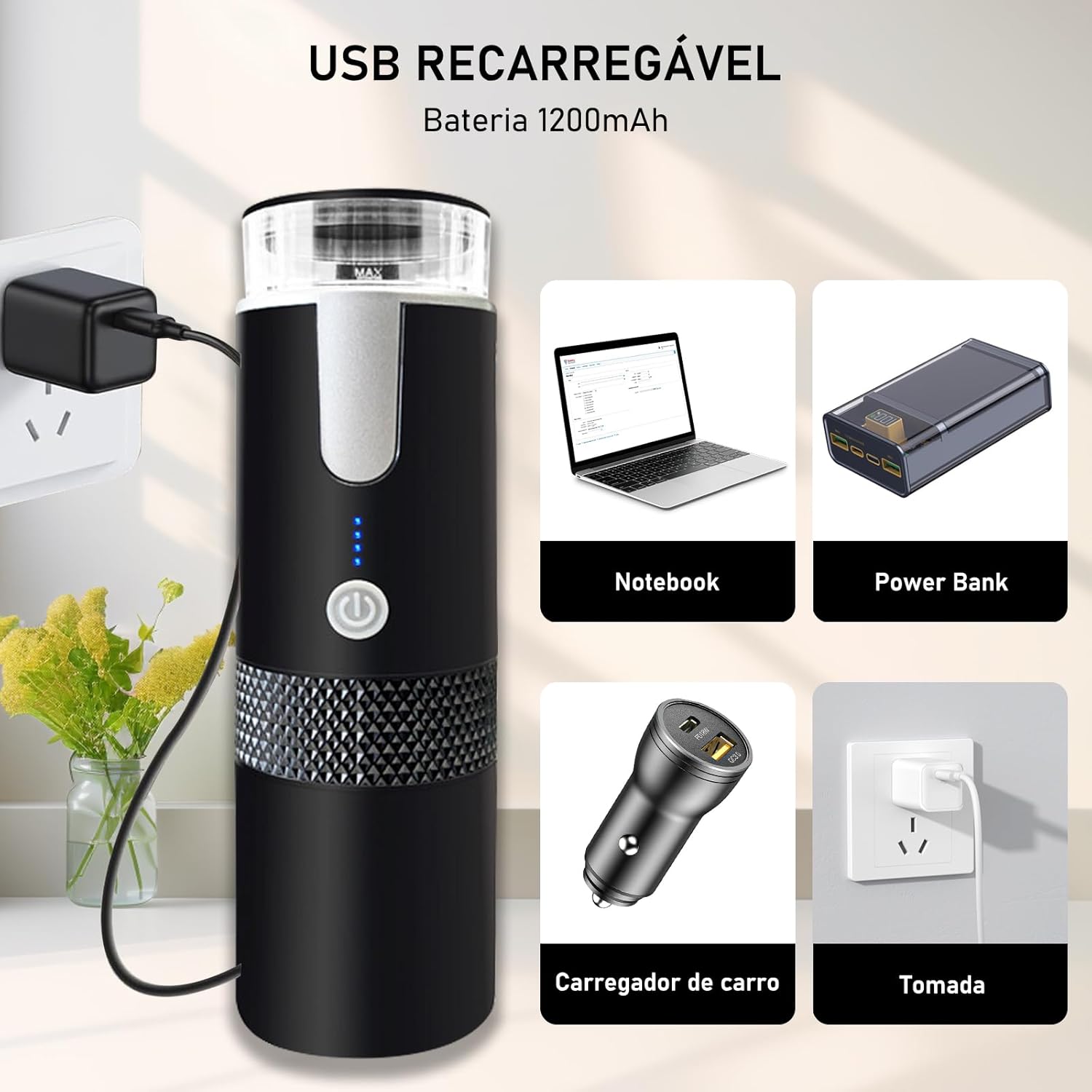 MáQuina de Café Portátil 2-Em-1 (Cápsulas + Moído), MáQuina ... - Image 3