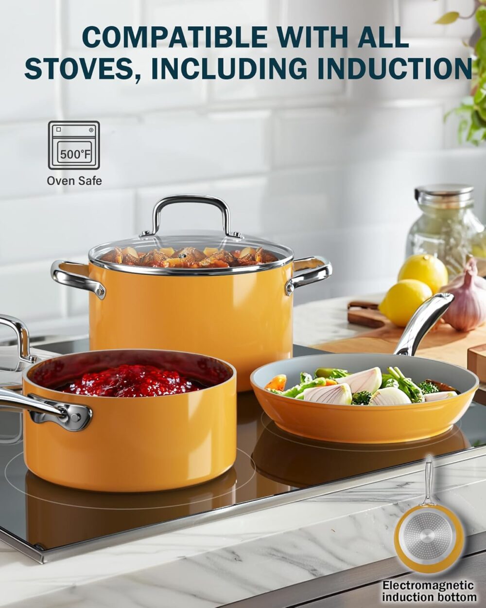 Cook N Home Conjunto de panelas e frigideiras antiaderentes,... - Image 3