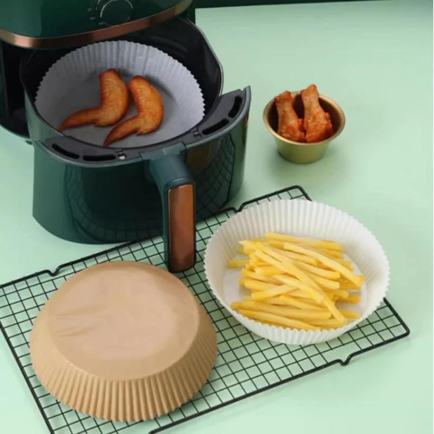 Kit 100 Formas Descartáveis para Air Fryer Redonda 20cm | Pa... | É bom mesmo? Descubra antes de comprar - Image 6