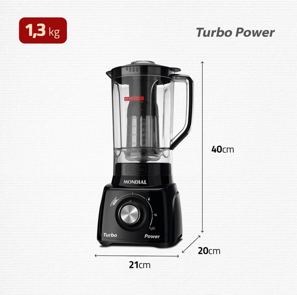 Liquidificador Mondial, Turbo Power 550W, 220V, Preto, 2,2 L... | É bom mesmo? Descubra antes de comprar - Image 8
