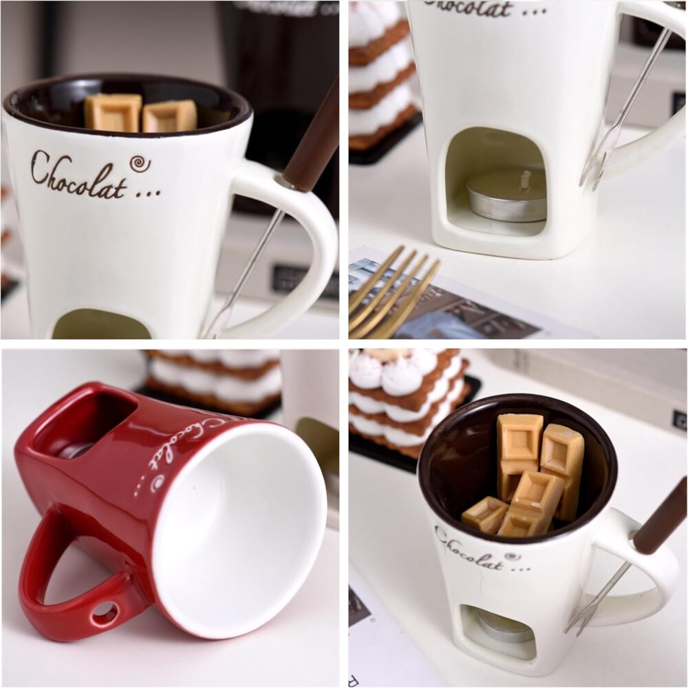 Caneca de derretimento de chocolate mini panela de fondue de... - Image 6