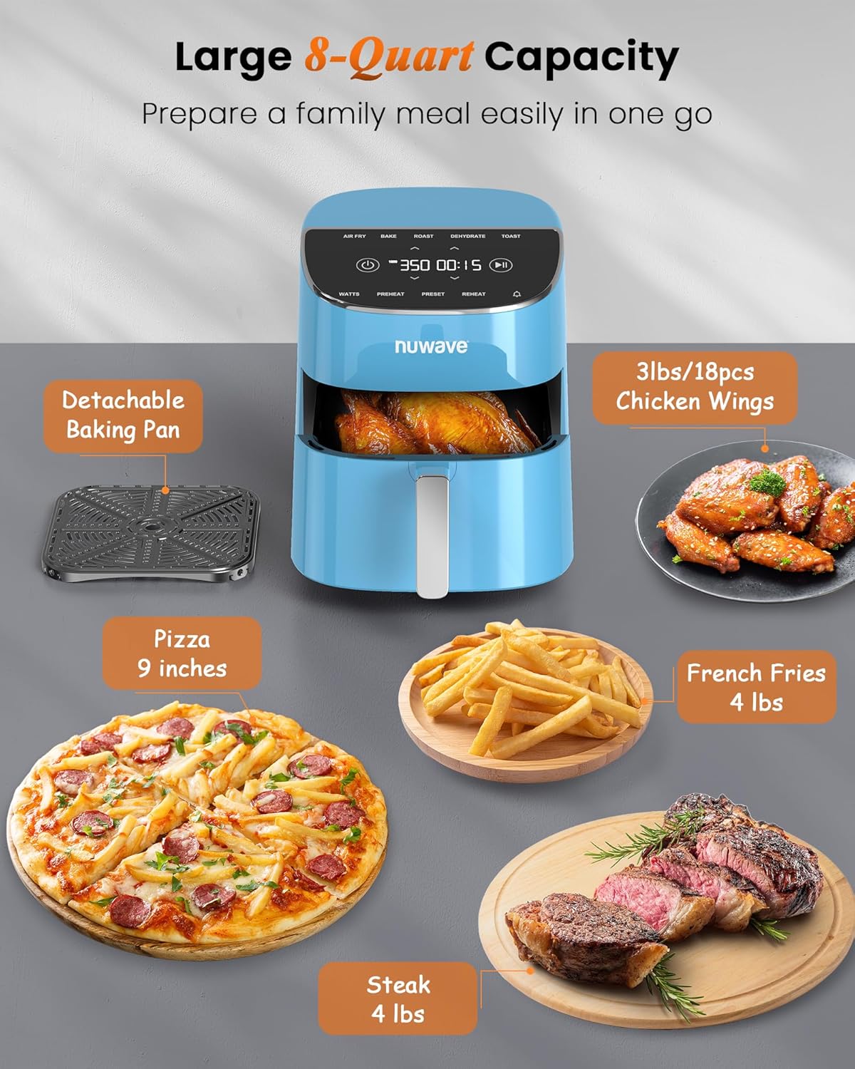 Nuwave Brio Plus Air Fryer 8 Qt, novo e melhorado, livre de ... | É bom mesmo? Descubra antes de comprar - Image 6