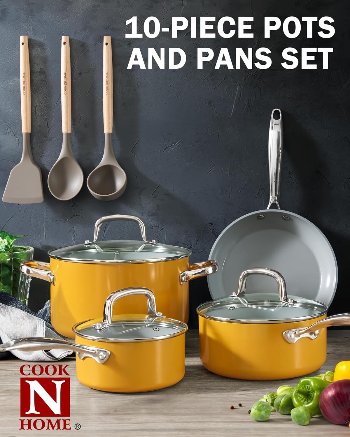 Cook N Home Conjunto de panelas e frigideiras antiaderentes,... - Image 4