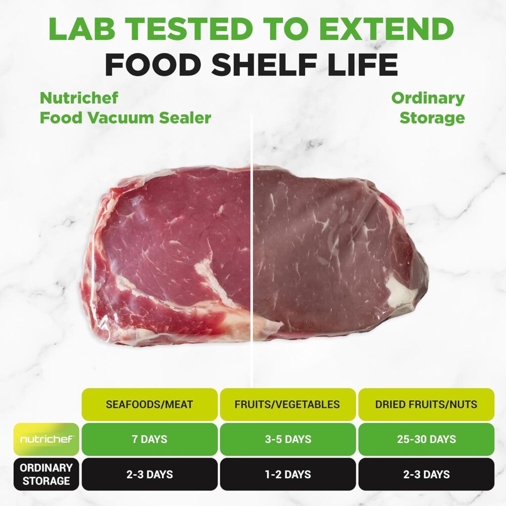 NutriChef Seladora a vácuo | Sistema automático de vedação d... - Image 6