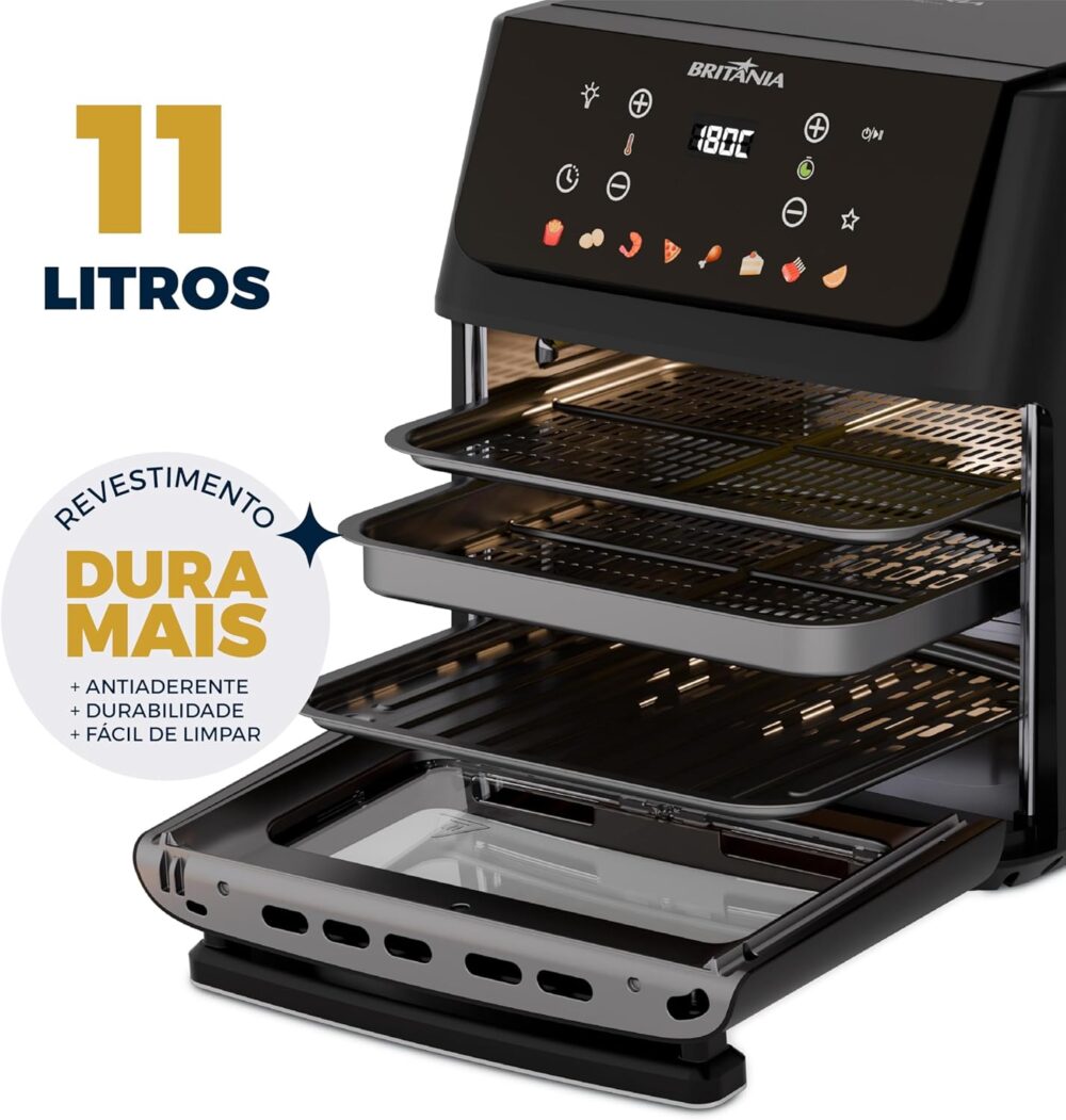 Air Fryer Oven Britânia 11L 8 Funções 1800W BAF11A 220V | É bom mesmo? Descubra antes de comprar - Image 2