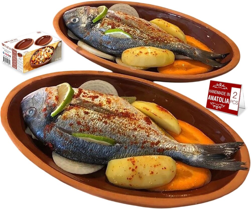 Hakan Conjunto de 2 formas ovais de argila Bergama feitas à ...