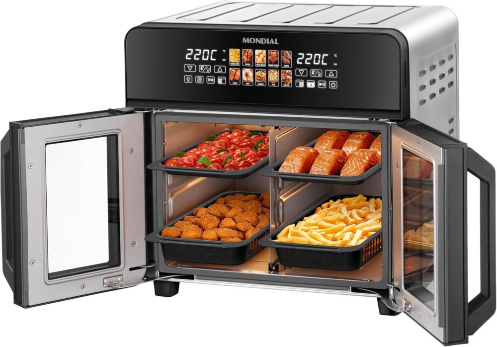 Air Fryer Forno 25L French Door, Mondial, Preto/Inox, 2000W,... | É bom mesmo? Descubra antes de comprar - Image 9
