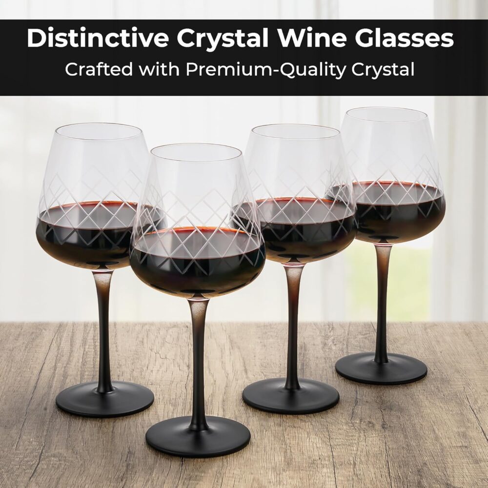 MIAMIO – Taças de vinho tinto de 473 ml, conjunto de 4 taças... - Image 2