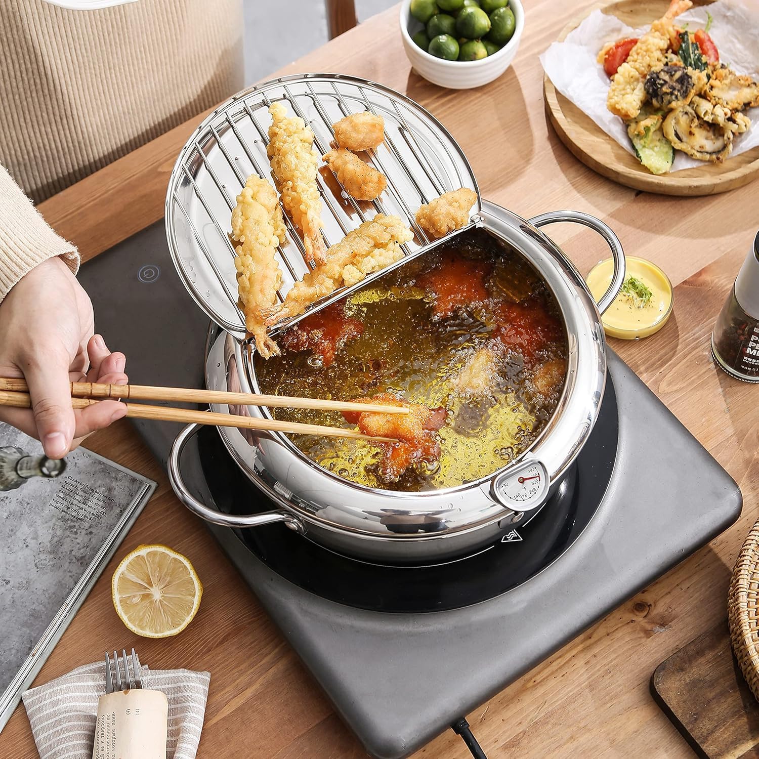 Fritadeira Oleo, Fritadeira Japonesa em Aço Inox, 20cm, 3.4L... | É bom mesmo? Descubra antes de comprar - Image 6