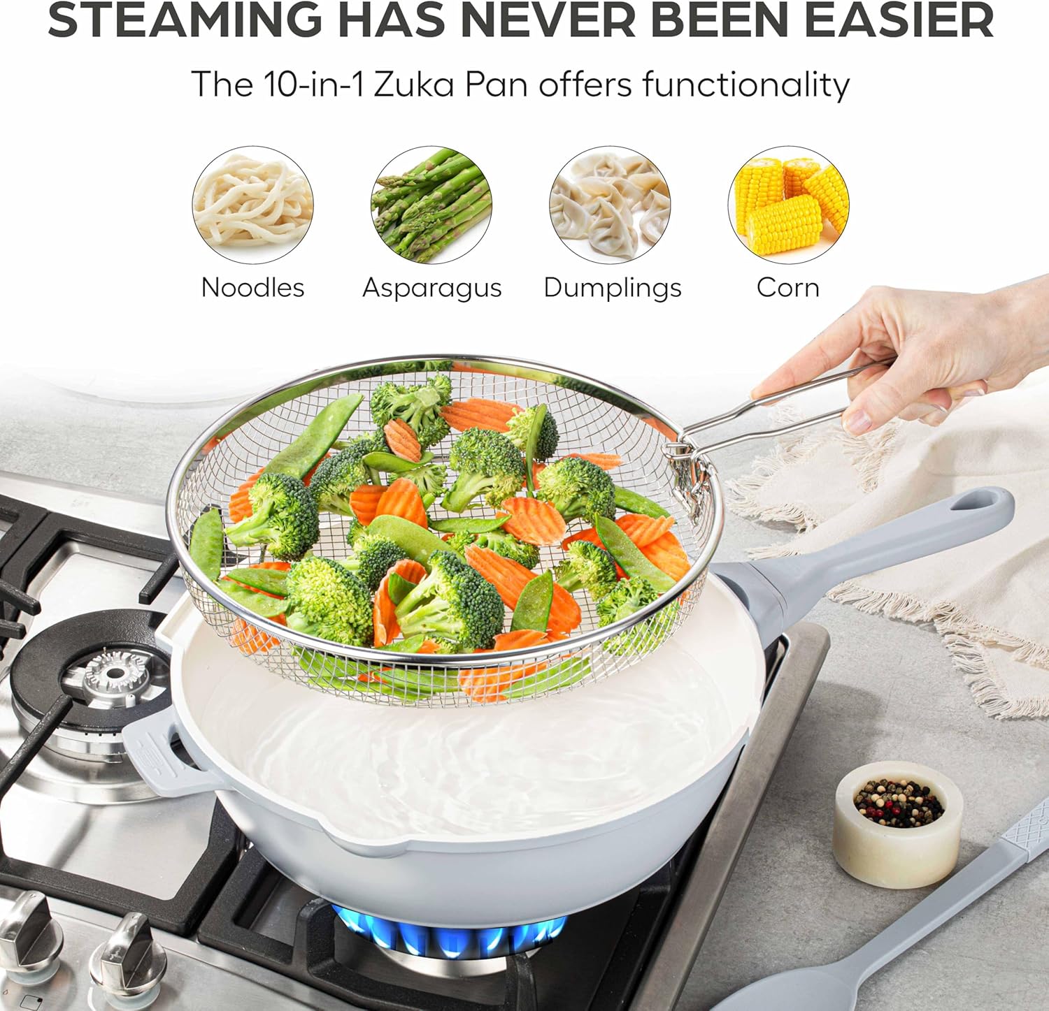 Granitestone Panela De Cerâmica Zuka 10 Em 1, Frigideira Gra... - Image 6