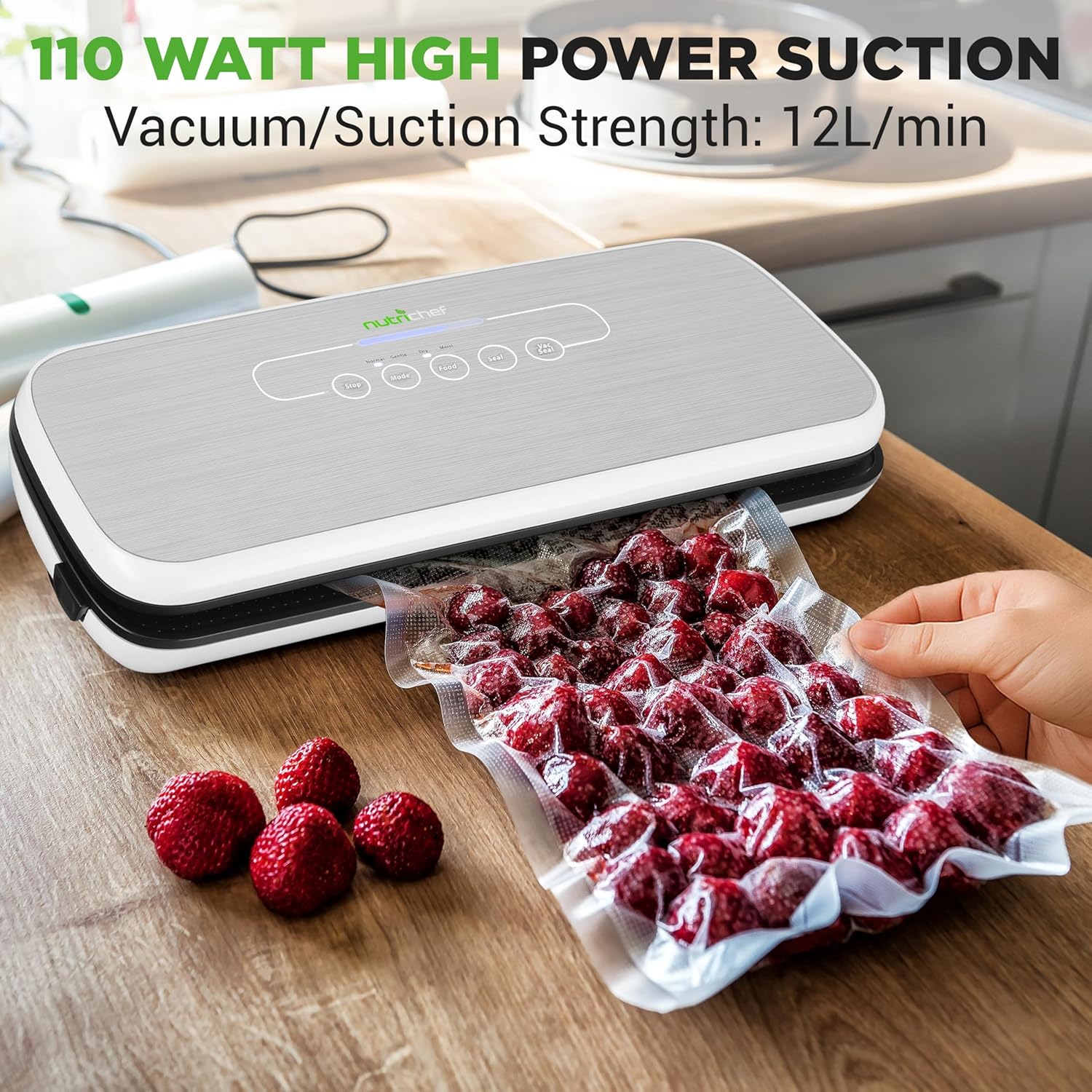 NutriChef Seladora a vácuo | Sistema automático de vedação d... - Image 2