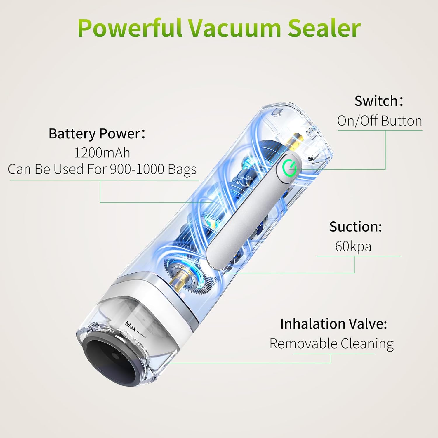 Seladora a vácuo para alimentos com tanque de água visível |... - Image 5