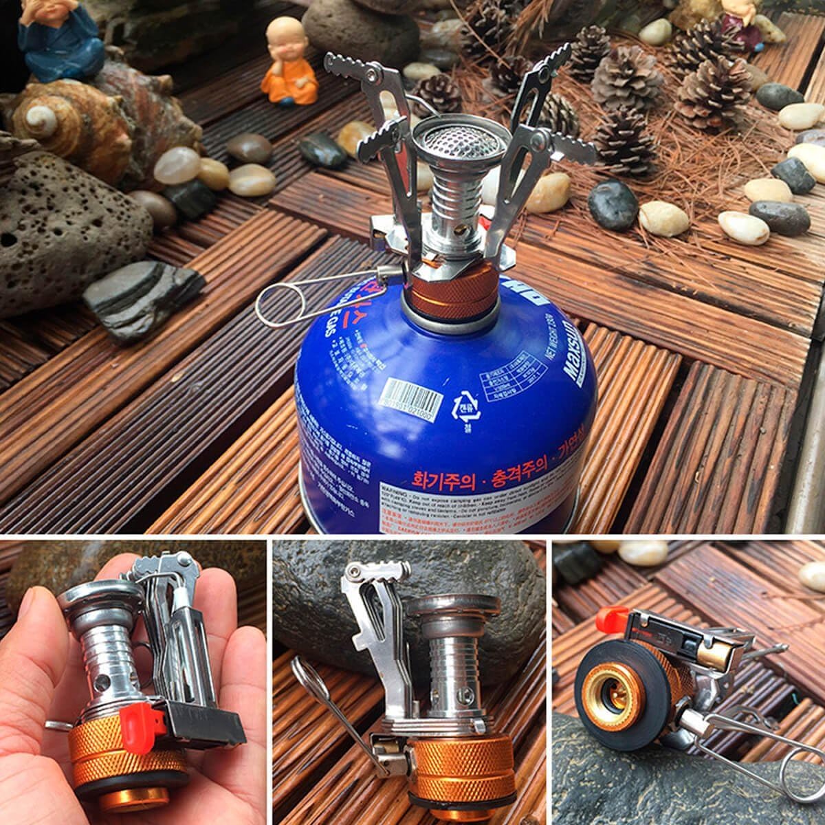 Mini Fogareiro Acendimento Automático Portátil Fogareiro Por... - Image 2