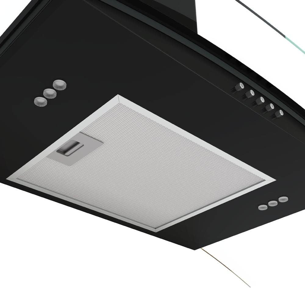 Coifa Nardelli de Parede Clean Vidro Curvo Black 70cm - Image 5