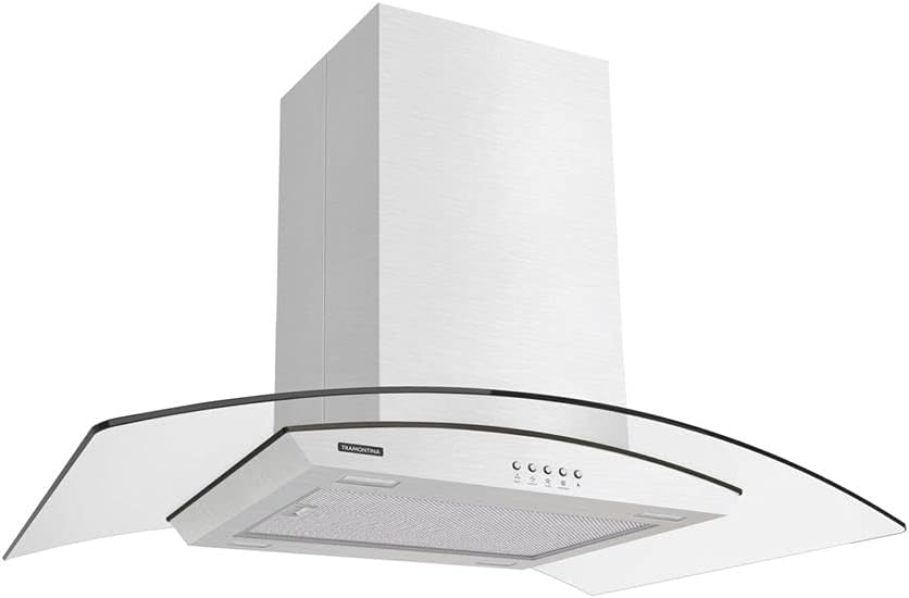 Coifa Inox New Vetro Isla 90 127v Tramontina Inox 110v