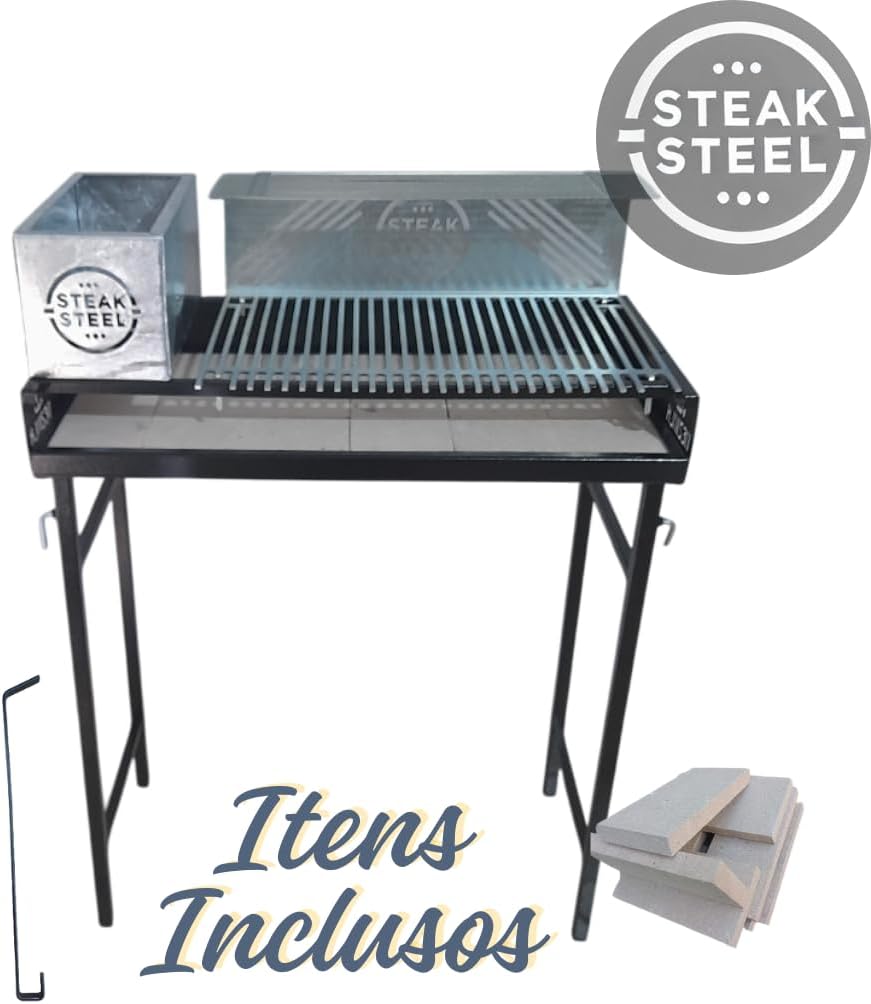 Churrasqueira Parrilla Argentina Portátil Steak Steel Grelha... - Image 2