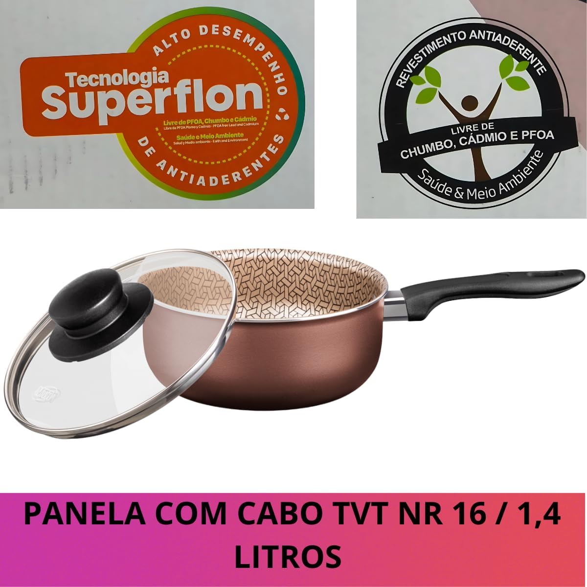 Conjunto de Panelas safira Antiaderente, 5 Peças, Vermelho C... - Image 5