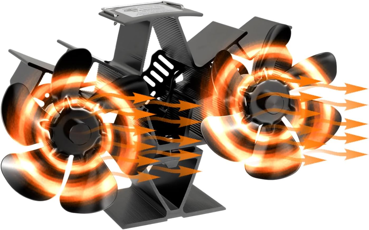 Ventilador fogão lenha ventiladores para chaminés com 12 pás...