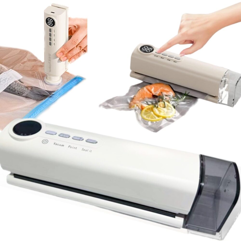 Máquina seladora a vácuo para armazenamento de alimentos, po...