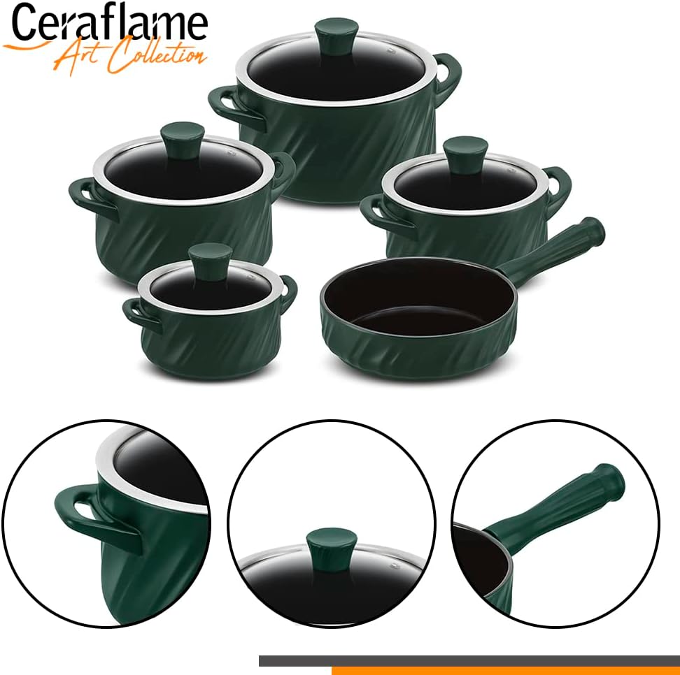 Ceraflame Caçarola de Cerâmica Baixa Twist 24cm 3500ml Matte - Image 4