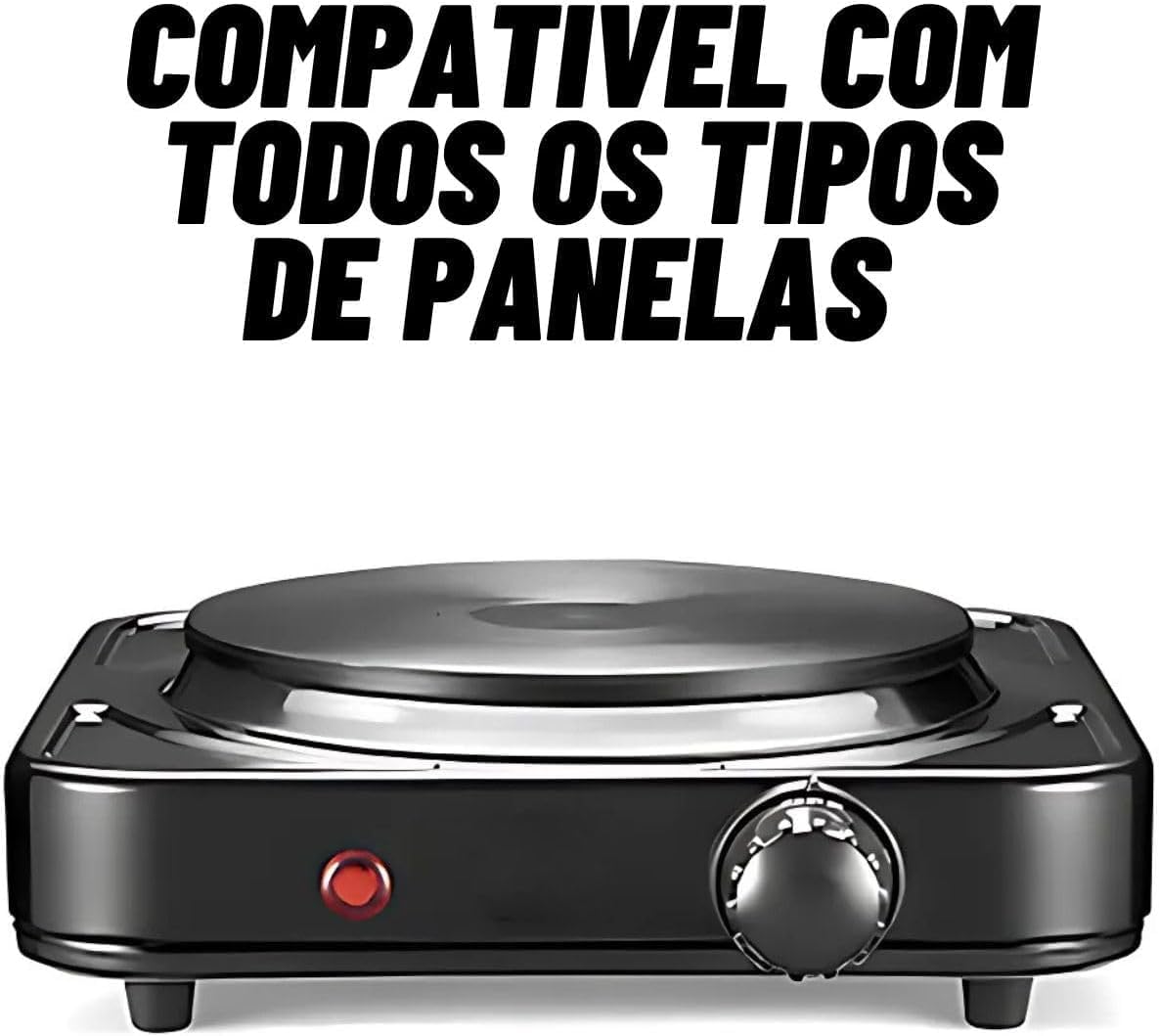 Fogão Elétrico por Indução Portátil 1 Boca 1000W 220V com 5 ... - Image 3