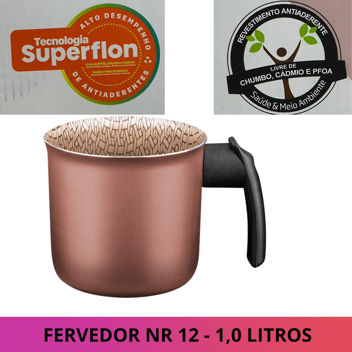 Conjunto de Panelas safira Antiaderente, 5 Peças, Vermelho C... - Image 6